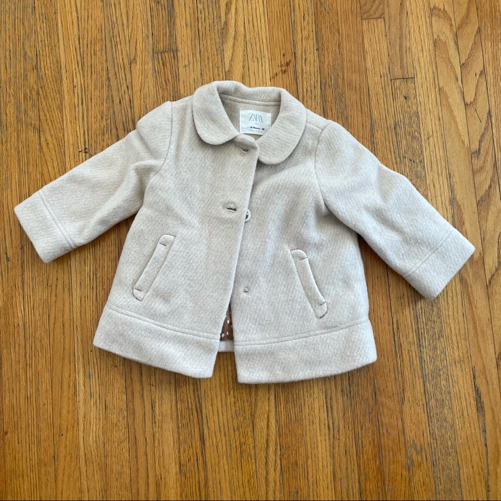 Zara wool peacoat, NWOT, 18-24 months